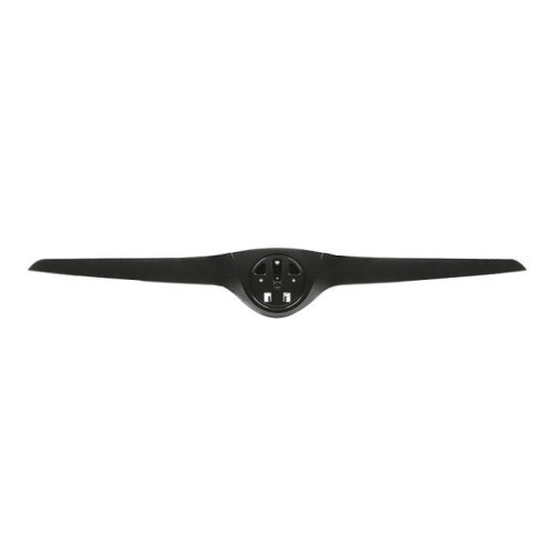Ornament grila masca fata Skoda Fabia 2 (5j), 04.2010-03.2015, Roomster/Praktik 04.2010-, parte montare centrala, neagra, 691605-3, Aftermarket