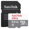 SanDisk - Memory Card (SDSQUNR-064G-GN3MA) - with Adapter, MicroSDXC, 64GB, Class 10, 100MB/s, UHS-I U1 - White