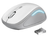Mouse Wireless Trust Yvi FX, 1600 DPI (Alb)
