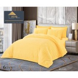 Cumpara ieftin Lenjerie de Pat cu Pilota Inclusa , Cearceaf cu Elastic, 6 Piese, Blană de Iepure Artificială- JO861 Galben