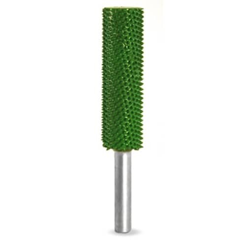 Dlh&yacute; valec s Hladk&yacute;m čelom pr -13mm stopka 6mm , Granulatie Saburr ASPRA - VERDE
