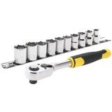 Stanley STMT82670-0 - Set capete chei tubulare 8-17 mm patrat 3/8 inch 11 bucati