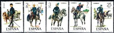 C440 - Spania 1977 - Uniforme 5v.timbre nestampilat MNH