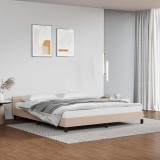 Cumpara ieftin Cadru de pat cu tăblie fără saltea, cappuccino, 160x200 cm