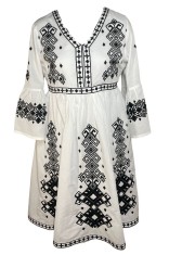 Rochie casual dama, IRA 3 , marime 3XL, alb/negru