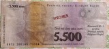 BANCNOTA CONCURS (FLYER PUBLICITAR) 5500 EURO ,, READERS DIGEST&quot;