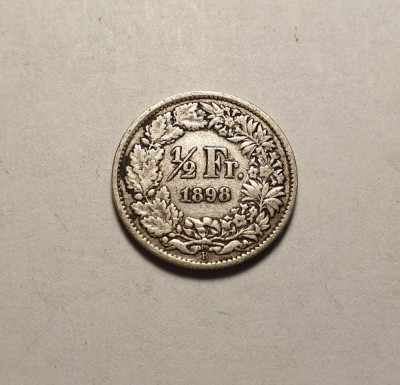 Elvetia 1/2 Franc 1898 foto