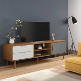 vidaXL Dulap TV &bdquo;MOLDE&rdquo; maro, 158x40x49 cm, lemn masiv de pin