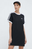 Cumpara ieftin Adidas Originals rochie 3-Stripes Raglan culoarea negru, mini, oversize, IU2534