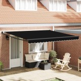 vidaXL Cortina Retractabilă Negru 400 &times; 300 cm Poliester 3330601