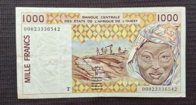 Statele Vest Africane (Togo) - 1000 Francs / franci ND (2002) sT542 foto