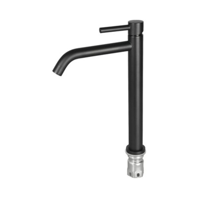 Baterie lavoar neagră mată &amp;ndash; &amp;icirc;naltă, monocomandă foto