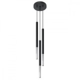 Lampă suspendată MOZAICA 3P negru/cromo, Sollux Lighting