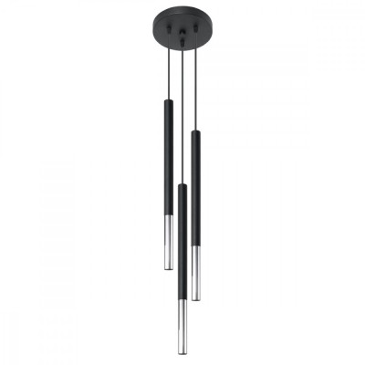 Lampă suspendată MOZAICA 3P negru/cromo, Sollux Lighting foto