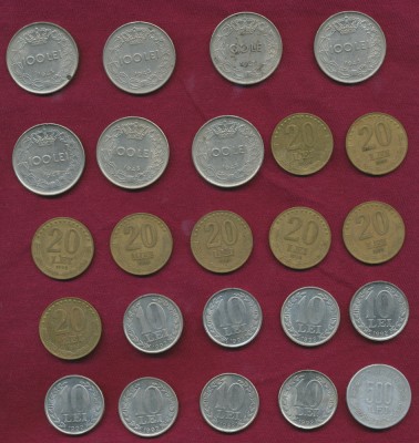 126 monede Rom&amp;acirc;nia - Dubluri. foto