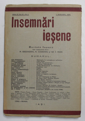 INSEMNARI IESENE , REVISTA LUNARA , ANUL IV , VOLUMUL IX - NR. 2 , 1 FEBRUARIE , 1939 foto