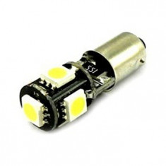 Bec led ba9s tv lumina alba 5smd canbus 12v 90125can foto