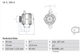 BOSCH 0 986 082 330 Generator / Alternator