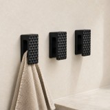 Set 3 suporturi autoblocante pentru prosoape și halate, aceeași culoare