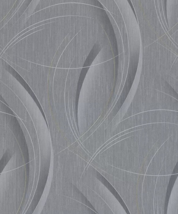 Tapet modern cu linii curbate extralavabil,gri,GMK 3 10218-10