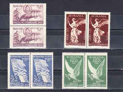 M1 TX7 7 - 1947 - Pacea - perechi de cate doua timbre foto