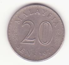 Malayesia 20 sen 1973 foto