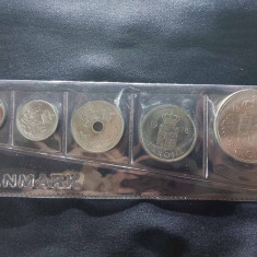 Seria completata monede - Danemarca 1978, 5 monede