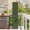VidaXL Ghiveci de Grădină cu Panou Decorativ Olivengrønn 32 x 140 cm