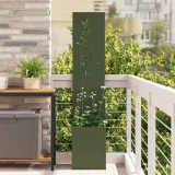 Cumpara ieftin Ghiveci de Grădină cu Panou Decorativ Olivengr&oslash;nn 32 x 140 cm