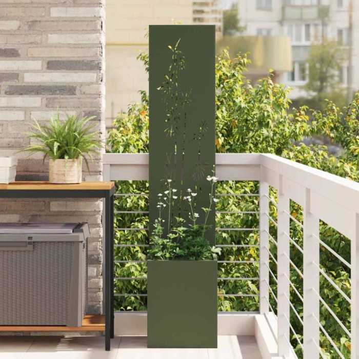 vidaXL Ecran de intimitate pentru grădină Olivengr&oslash;nn 32 x 140 cm 876381