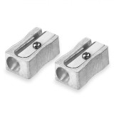 Ascuțitoare Metalică, A Plus, Set 2 Bucăți, Argintiu