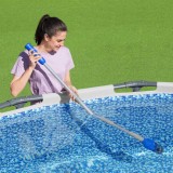 Aspirator Piscina Fara Fir Bestway Flowclear AquaTech, Bara Telescopica 1.5m, Compatibil Piscine 3.05m, Compartiment Deseuri 0.65L