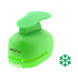 Perforator DACO Hobby, Model Fulg, Plastic/Metal, Diametru 1.8 cm, Verde, Perforatoare Lucru Manual, Perforatoare Activitati Creative, Perforatoare pe