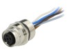 Conector M12 Mamă IP67, 5 Pini, HIRSCHMANN EF12M5AFIX, Montare Pe Panou, Cod A