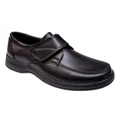 Pantofi casual barbati din piele naturala de culoare neagra GKR09N