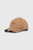 Cumpara ieftin BOSS șapcă culoarea bej, cu imprimeu 50520812