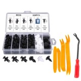 Cumpara ieftin Set 105 cleme clipsuri auto universale, 6 dimensiuni diferite, cu unelte de demontare si cutie organizatoare, pentru caroserie si panouri interioare