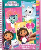 Set creativ cu abtibilduri, lipeste pe numere cu tematica Gabby Dollhouse