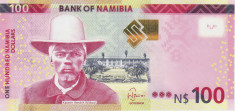 Bancnota Namibia 100 Dolari 2018 - P14b UNC foto