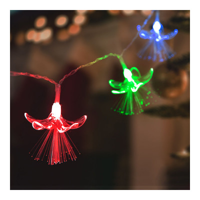 Ghirlanda luminoasa Family Pound, 2.85 m, 20 LED-uri, 2 x AA, forma flori, Multicolor foto
