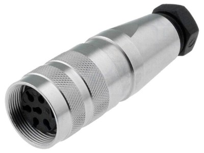 Conector M16 mamă 6 pini, 5A, drept foto