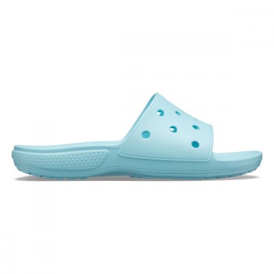 Papuci Classic Crocs Slide Iconic Crocs Comfort Albastru deschis - Ice Blue foto