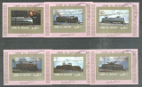 Umm al Qiwain 1973 Trains, 6 imperf. mini sheet, used T.197, Stampilat