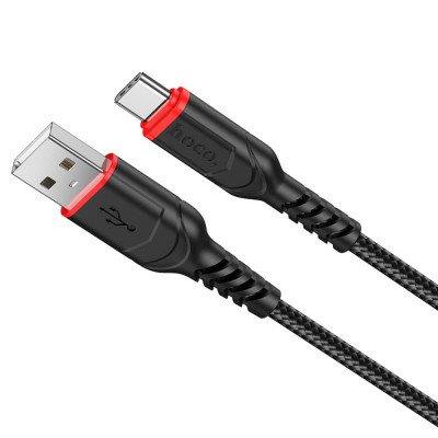 HOCO - Cablu de date (X59 Vicla ry) - USB-A la USB Type-C, 12W, 2.4A, 1.0m - Negru foto