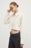 adidas Originals jacheta de bumbac Montreal TT culoarea bej, de tranzitie, IS3583