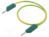 Cablu de măsurare Hirschmann T&amp;M 0,5m 60VDC 30VAC 32A galben-verde