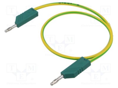 Cablu de măsurare Hirschmann T&amp;amp;M 0,5m 60VDC 30VAC 32A galben-verde foto