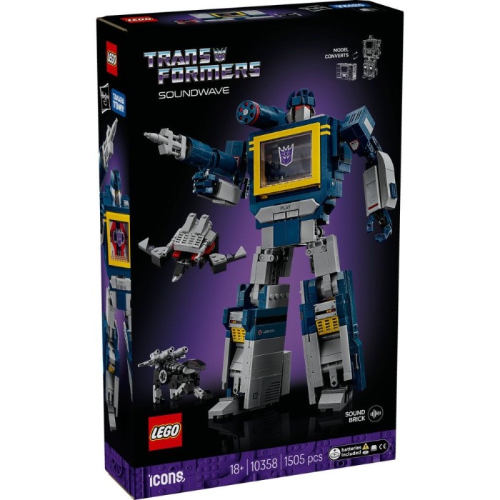 LEGO ICONS TRANSFORMERS SOUNDWAVE 10358 SuperHeroes ToysZone