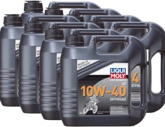 Set 8 Buc Ulei Motor Liqui Moly Motorbike 4T 10W-40 Offroad 4L 3056 foto