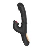 Vibrator Power Rabbit, Multiple Functii Stimulatoare, Silicon, USB, Negru, 24.6 cm, Guilty Toys